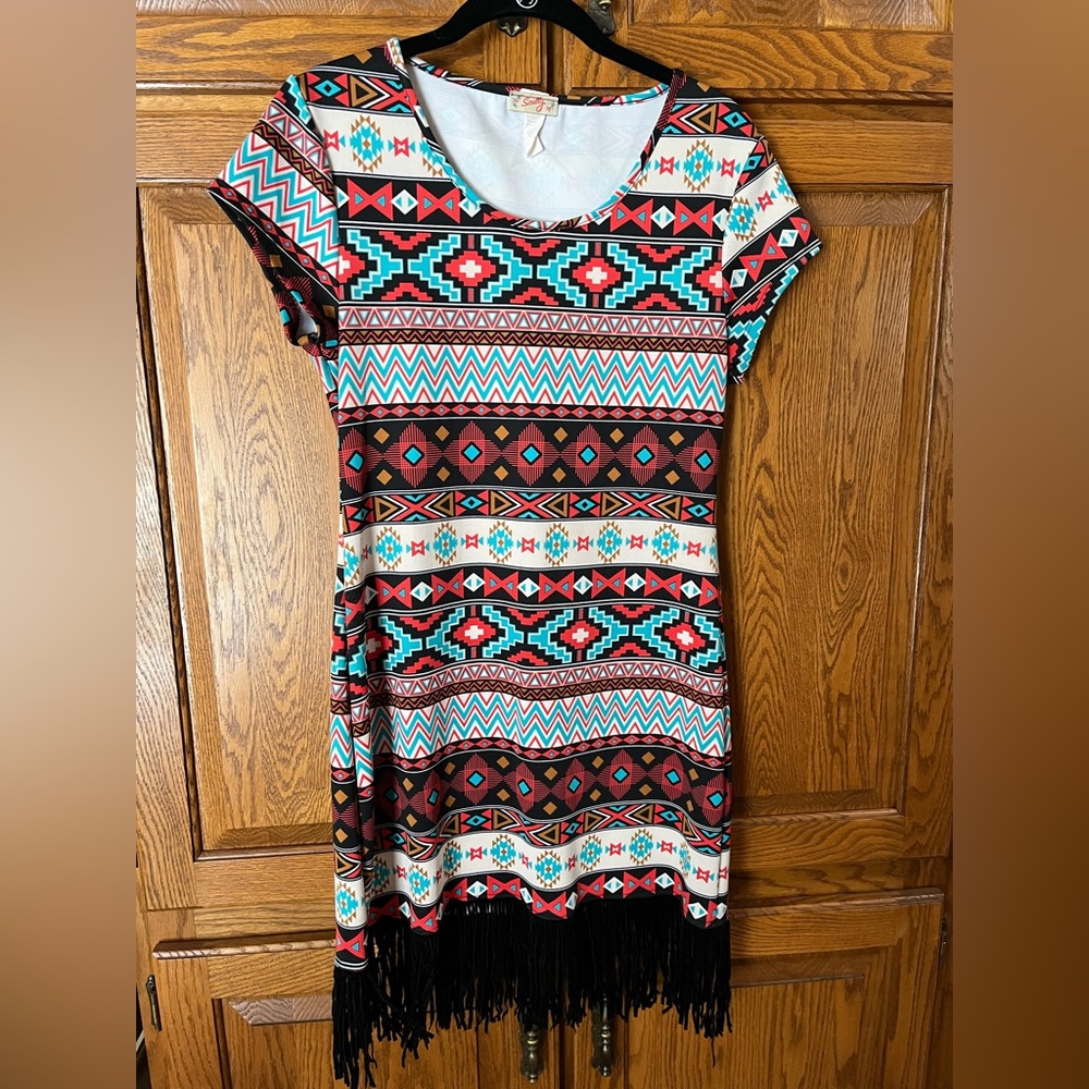 Scully brand Fringe Hem Dress Medium